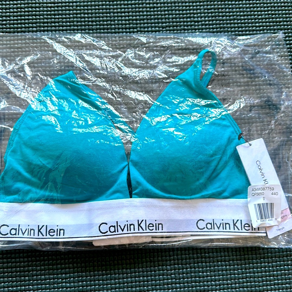 Calvin Klein Modern Cotton Lightly Lined Triangle Bralette Size S
